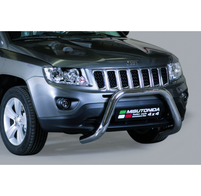 Defensa Delantera Acero Inox Jeep Compass 11> Diametro 76 Homologada