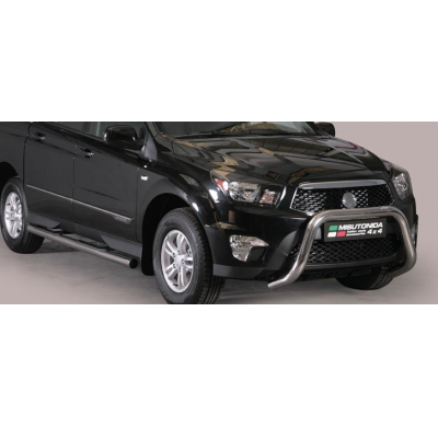 Defensa Delantera Acero Inox Homologacion Ec Ssangyong Actyon Sports 12> Super Bar Acero Inox Diametro 76