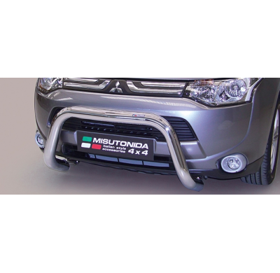 Defensa Delantera Acero Inox Homologacion Ec Mitsubishi Outlander 13> Super Bar Acero Inox Diametro 76
