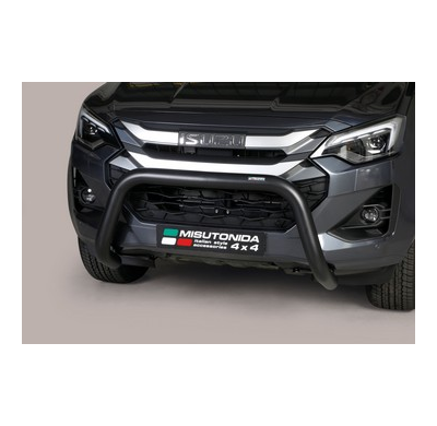 DEFENSA DELANTERA HOMOLOGADA INOX COLOR NEGRO ISUZU D-Max 2024>   ø 76 MISUTONIDA 4X4