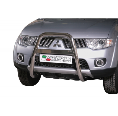 Defensa Delantera Acero Inox Mitsubishi L 200 D.C./Club Cab 10>