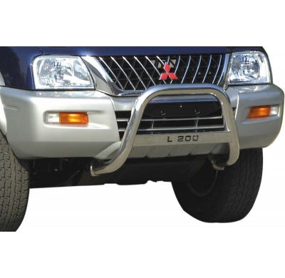 Defensa Delantera Acero Inox Mitsubishi L 200 Tdi D.C. 115 Cv 02/06