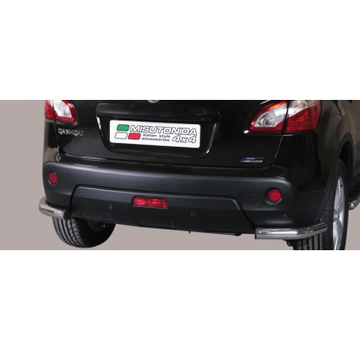 Defensa Trasera Acero Inox Diametro 63 Nissan Qashqai 10> (With Stainless Steel Caps)