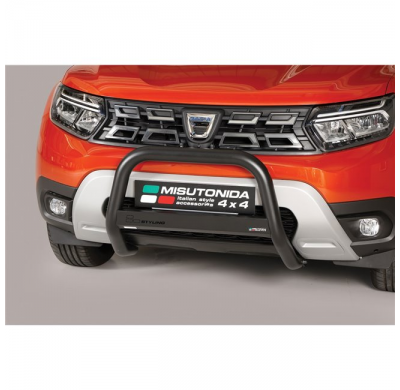 Defensa delantera acero inox Negro DACIA Duster 2021-2023 ø 63mm  Homologacion CEE - Misutonida