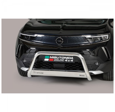 Defensa delantera acero inox OPEL Mokka 2021 > ø 63mm  Homologacion CEE - Misutonida