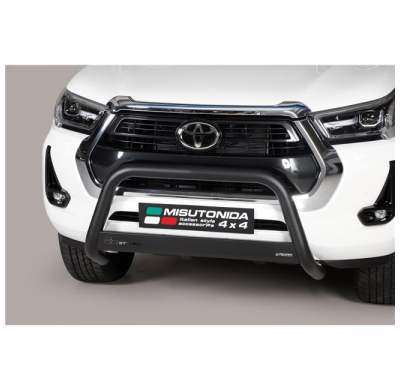 Defensa delantera acero inox Negro TOYOTA Hi Lux 2021> ø 63mm  Homologacion CEE - Misutonida