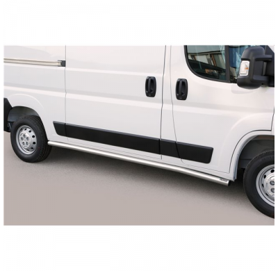 Estriberas laterales en acero inoxidable OPEL Movano 2022 > L1 Ø 63 Acero Inox MISUTONIDA 4X4