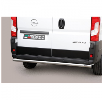 Protección Trasera Completa en Acero Inoxidable OPEL Movano 2022 > L3 Ø 63 Acero Inox MISUTONIDA 4X4