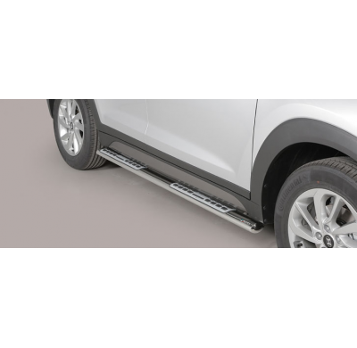 Estriberas Laterales Ovaladas Acero Inox Hyundai Tucson 15>   Misutonida Italia