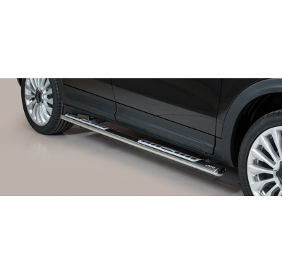 Estriberas Laterales Ovaladas Acero Inox Fiat 500 X   Misutonida Italia