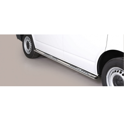 Estriberas Laterales Ovaladas Acero Inox Vw T6 15> Short Wheel Base   Misutonida Italia