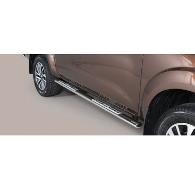 Estriberas Laterales Ovaladas Acero Inox Nissan Np 300 Navara D.C. 16>   Misutonida Italia