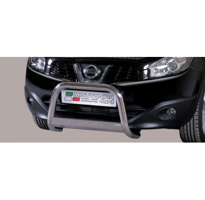 Defensa Delantera Acero Inox Homologacion Ec Nissan Qashqai 10/13 Diametro 63mm Misutonida