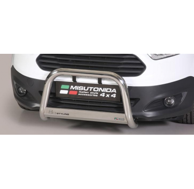 Defensa Delantera Acero Inox Ford Transit Courier 14 > - Diametro 63mm - Homologacion Ce