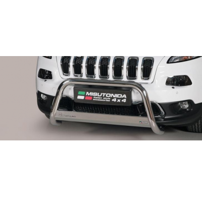 Defensa Delantera Acero Inox Jeep New Cherokee 14> - Diametro 63mm - Homologacion Ce