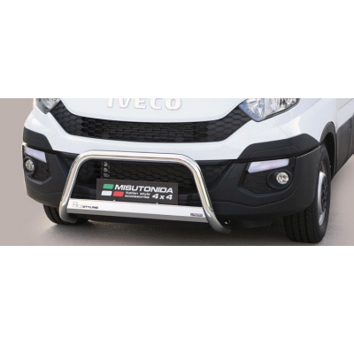 Defensa Delantera Acero Inox Iveco Daily 14> - Diametro 63mm - Homologacion Ce