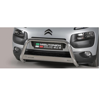 Defensa Delantera Acero Inox Citroen C4 Cactus - Diametro 63mm - Homologacion Ce  2014-2018