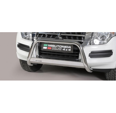 Defensa Delantera Acero Inox Mitsubishi Pajero 15> - Diametro 63mm - Homologacion Ce