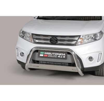 Defensa Delantera Acero Inox Suzuki Vitara 15- - Diametro 63mm - Homologacion Ce