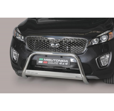 Defensa Delantera Acero Inox Kia New Sorento 15- - Diametro 63mm - Homologacion Ce