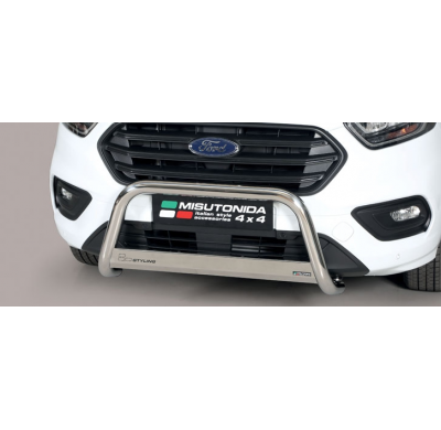Defensa Delantera Acero Inox Ford Transit Custom (L1 - L2) 18> ø 63 Homologada - Misutonida Italia