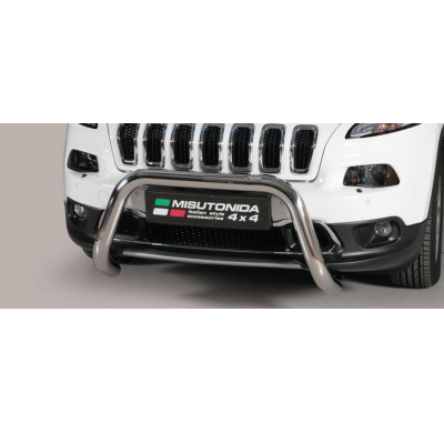 Defensa Delantera Acero Inox Jeep New Cherokee 14> - Diametro 76mm - Homologacion Ce