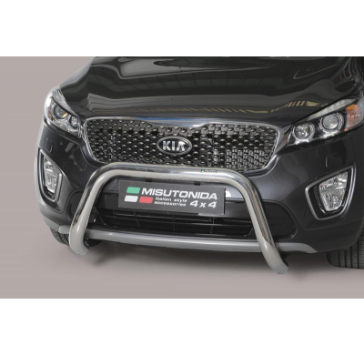 Defensa Delantera Acero Inox Kia New Sorento 15- - Diametro 76mm - Homologacion Ce