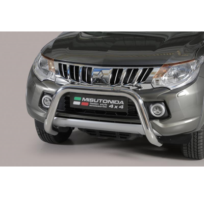 Defensa Delantera Acero Inox Mitsubishi L200 D.C. 15- - Diametro 76mm - Homologacion Ce