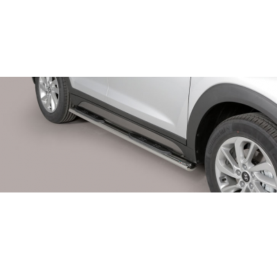 Estriberas Laterales Ovaladas Acero Inox Hyundai Tucson 15>   Misutonida Italia