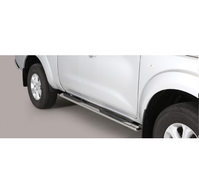 Estriberas Laterales Ovaladas Acero Inox Nissan Np 300 Navara K.C. 16>   Misutonida Italia