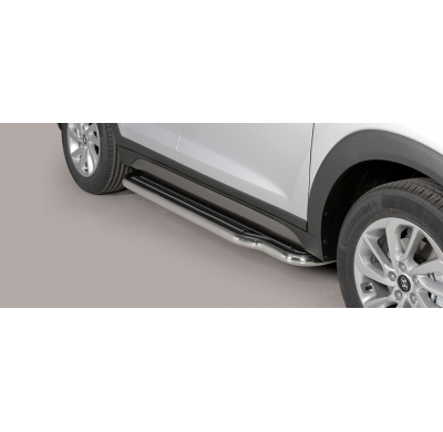 Estriberas Laterales Acero Inox Hyundai Tucson 15> Long  Misutonida Italia