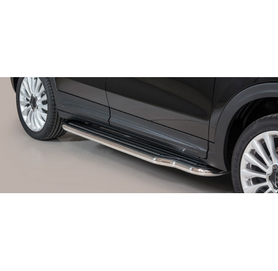 Estriberas Laterales Acero Inox Fiat 500 X Long  Misutonida Italia