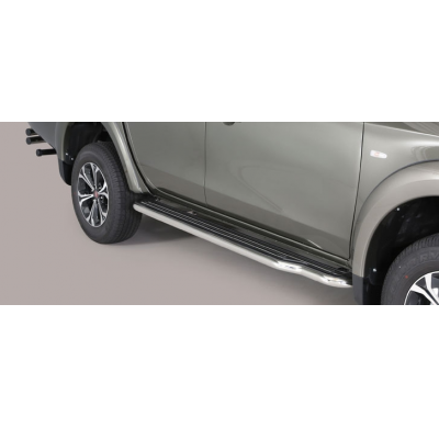 Estriberas Laterales Acero Inox Fiat Fullback D.C. 16> Extra Long  Misutonida Italia
