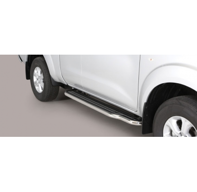 Estriberas Laterales Acero Inox Nissan Np 300 Navara K.C. 16> Long  Misutonida Italia