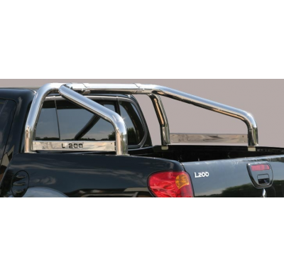 Roll Bar Acero Inox 2 Tubos Mitsubishi L 200 D.C.06/09 ø76  Misutonida Italia