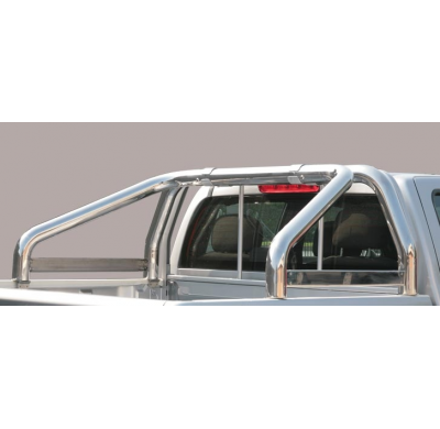 Roll Bar Acero Inox 2 Tubos Mitsubishi L 200 Tdi Simple-Double Cab 97/01 ø76  Misutonida Italia