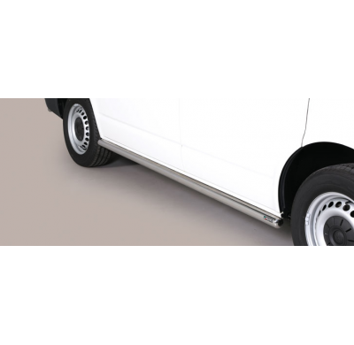 Tubo Protector Lateral Acero Inox Vw T6 15> Short Wheel Base  (With Stainless Steel Caps) ø 63  Misutonida Italia