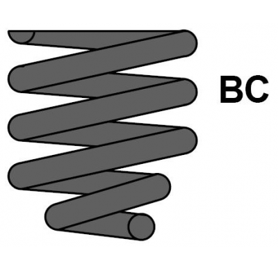 Muelle reforzado trasero TOYOTA HIACE TYPE _H1_, _H2_, all chassis types, 4 & 5-puertas, outside diameter rear spring: 175 mm  2