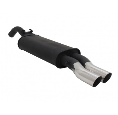 Escape trasero deportivo acero VW Golf II 19E 1.1 / 1.3 / 1.6 / 1.8 / 1.6D except 16V, G60, Syncro Diseño S de 2 x 60 mm Nov