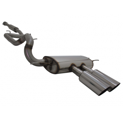 Escape Trasero Deportivo Novus 2 X 100mm Ms-Design Mittig Ford Focus Mk3 St Turnier Dyb 2.0 Ecoboost