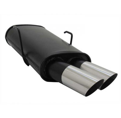 Escape Deportivo 2 X 76mm Ms-Design - 106 Typ:1a/1c/1 1.0 / 1.1 / 1.3 / 1.4 / 1.6 / 1.4d Bj. 1991 - 1999 - Recorte Paragolpes Mo