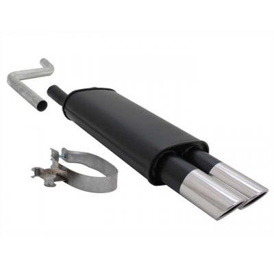 Escape Deportivo 2 X 76mm Sr-Design - Vw Polo Ii / Iii Typ:86c 1.0 / 1.1 / 1.3 / 1.3 G40