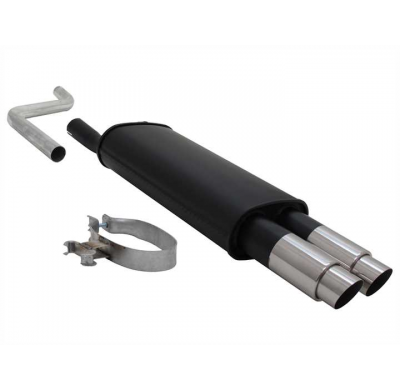 Escape Deportivo 2 X 76mm Gp-Design - Vw Polo Ii / Iii Typ:86c 1.0 / 1.1 / 1.3 / 1.3 G40