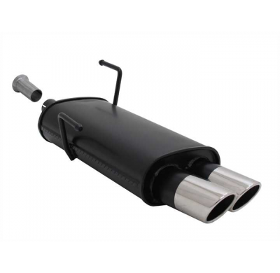 Escape Deportivo 2 X 76mm Sr-Design - 206 + 206cc Typ:2ac/2d 1.1 / 1.4 / 1.6 16v - Necesita Corte Paragolpes