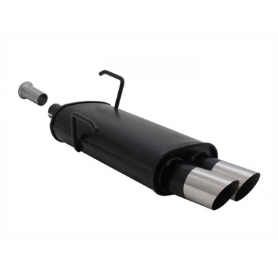 Escape Deportivo 2 X 76mm Ms-Design - 206 + 206cc Typ:2ac/2d 1.1 / 1.4 / 1.6 16v - Necesita Corte Paragolpes