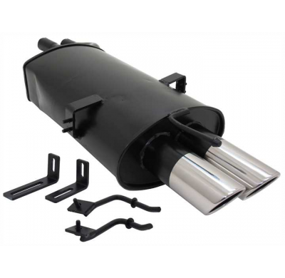 Escape Deportivo 2 X 76mm Sr-Design - Bmw E46 Limousine + Coupe + Touring Typ: 320i / 320ci / 325i / 325ci / 330i / 330ci / 330d