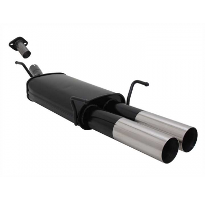 Escape Deportivo 2 X 76mm Rl-Design - Opel Astra G Coupe Typ:G/T98 1.6 16v / 1.8 16v / 2.0 16v - Conexión Escape Brida-Tornillo