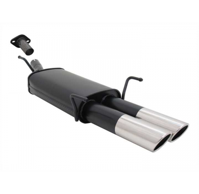 Escape Deportivo 2 X 76mm Sr-Design - Opel Astra G Cabrio Typ:G/T98 1.6 16v / 1.8 16v / 2.0 16v - Conexión Escape Brida-Tornillo