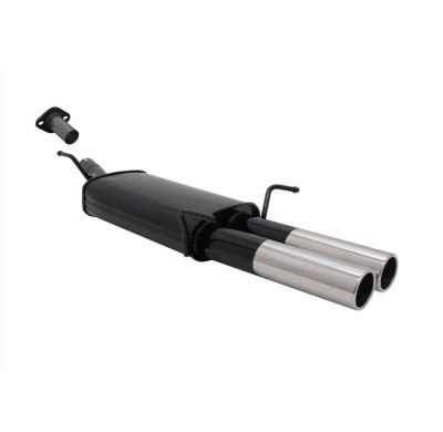 Escape Deportivo 2 X 76mm M-Design - Opel Astra G Coupe Typ:G/T98 1.6 16v / 1.8 16v / 2.0 16v - Conexión Escape Brida-Tornillo