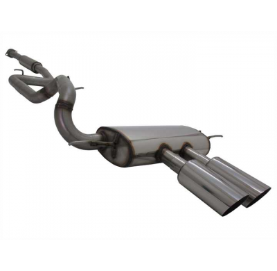 Escape Deportivo Grupo a 2 X 100mm Ms-Design Mittig - Ford Focus Mk3 St Typ:Dyb 2.0 Ecoboost